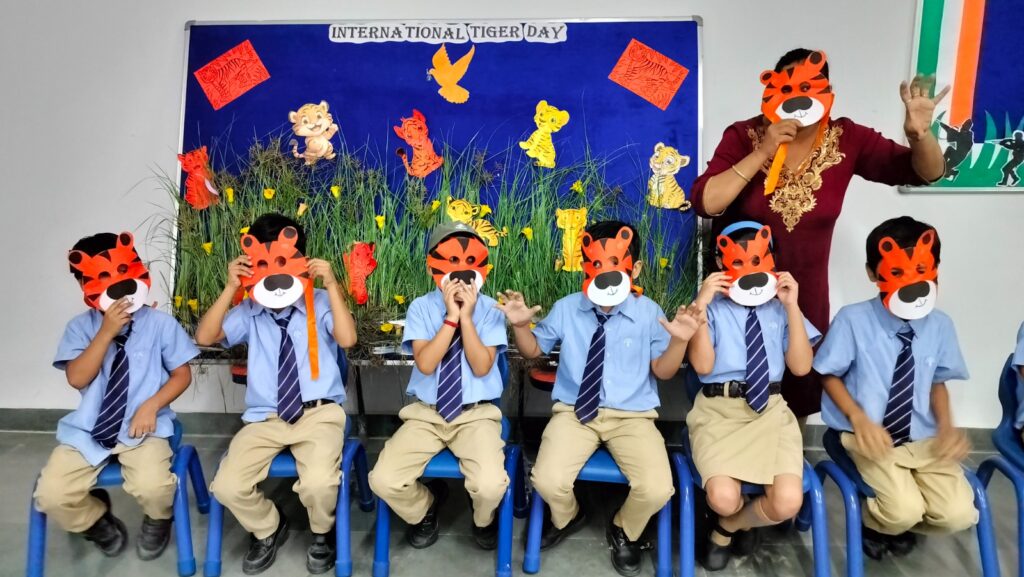 Tigers Day was celebrated in the school with great enthusiasm by the kids.